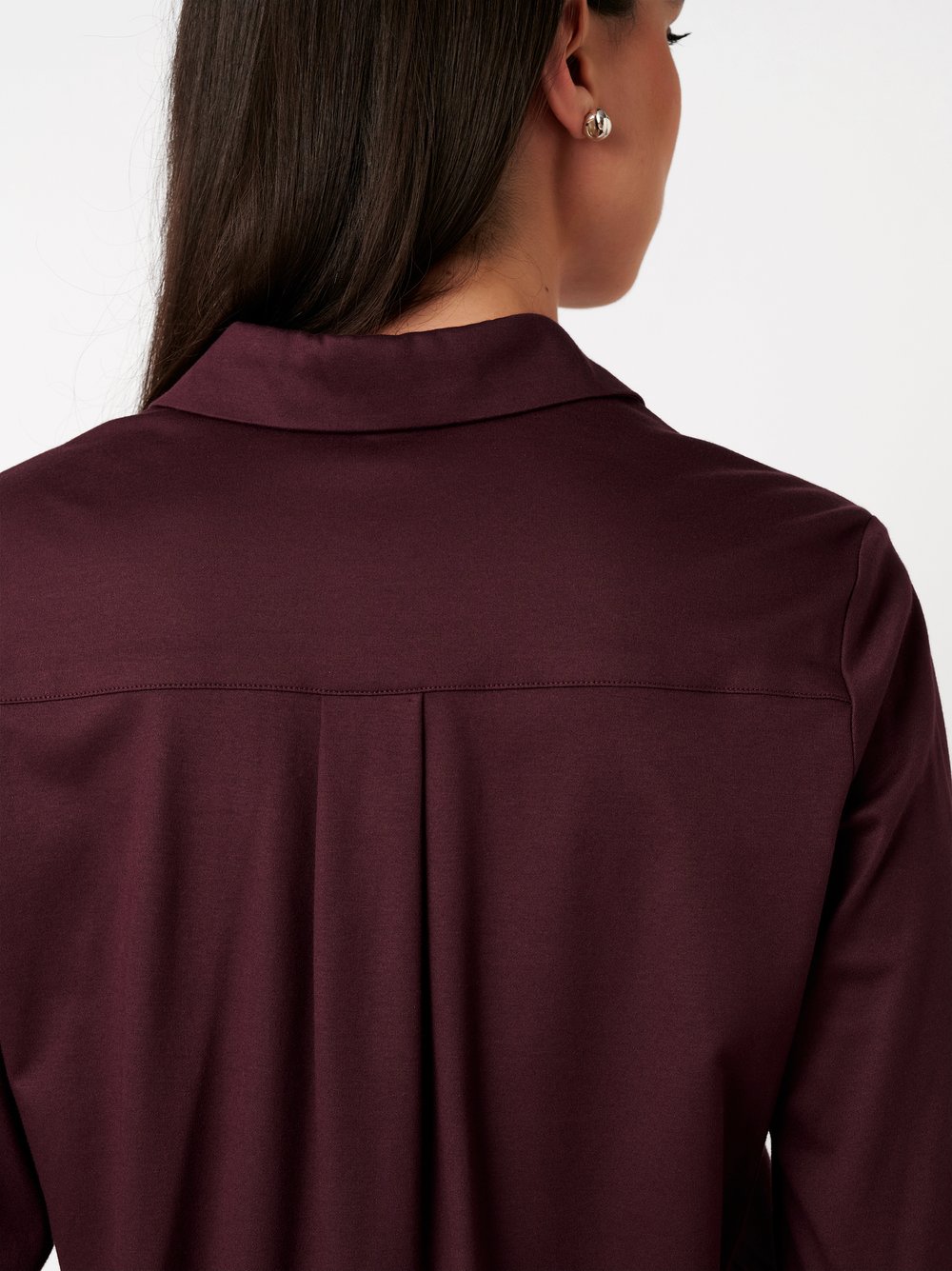 Womens blouse Lizzy in burgundy, detail view
