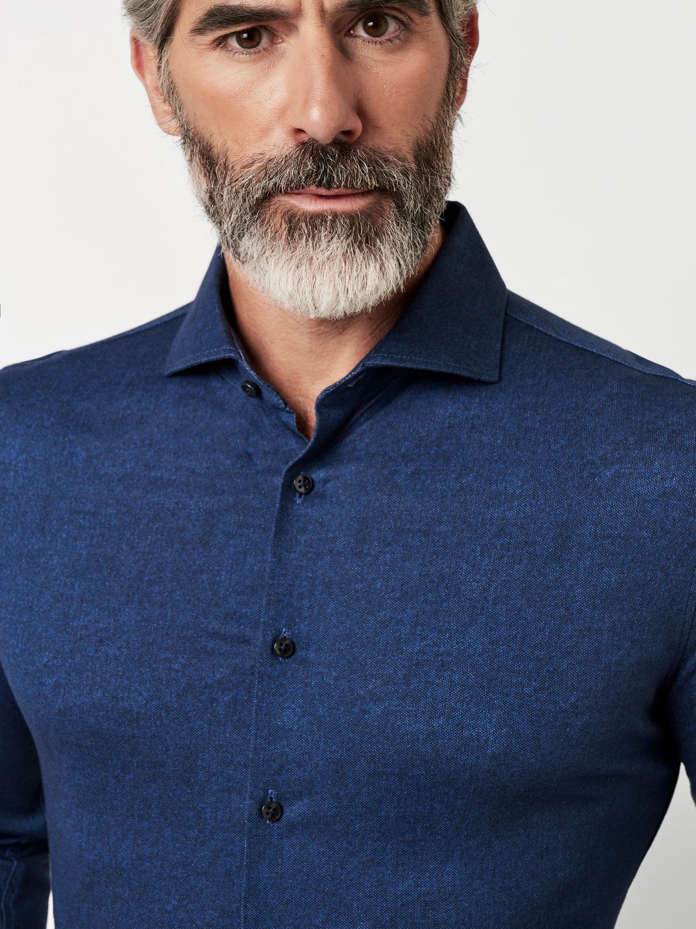 Shirt Luxury Hai authentic blue denim optic detail view Shirt Luxury Hai authentic blue denim optic detail view